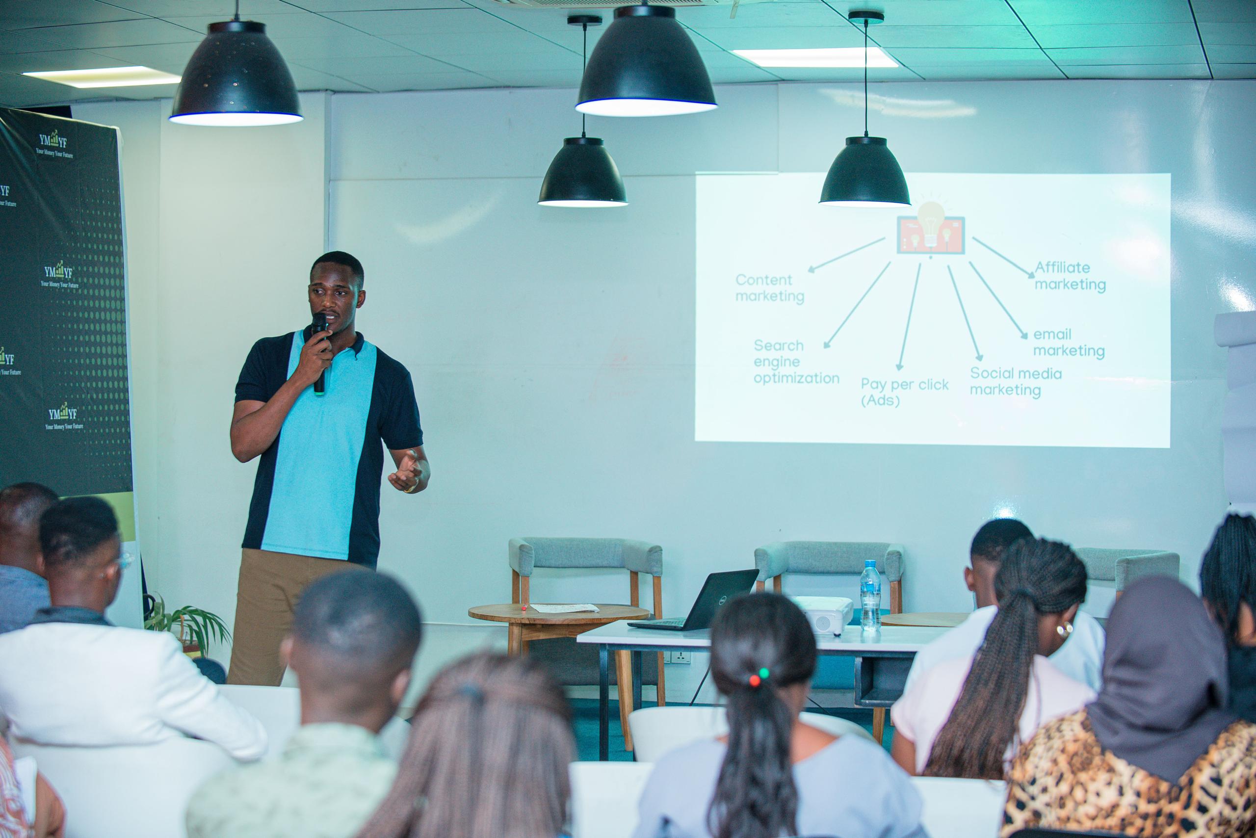 Financial Literacy Session - Speaker presenting to engaged audience